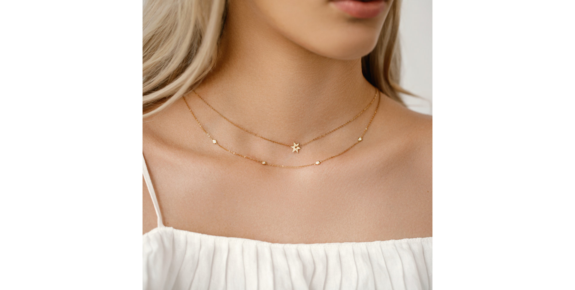 Náhrdelník s diamanty Dots