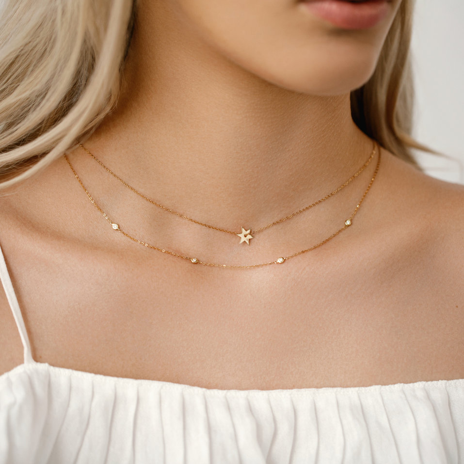 Náhrdelník s diamanty Dots