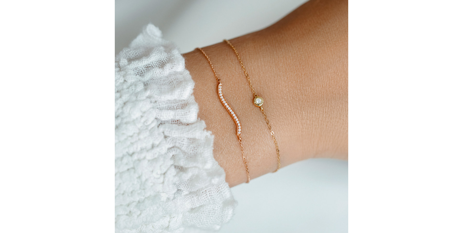 Náramek s diamantem Lovely Drop