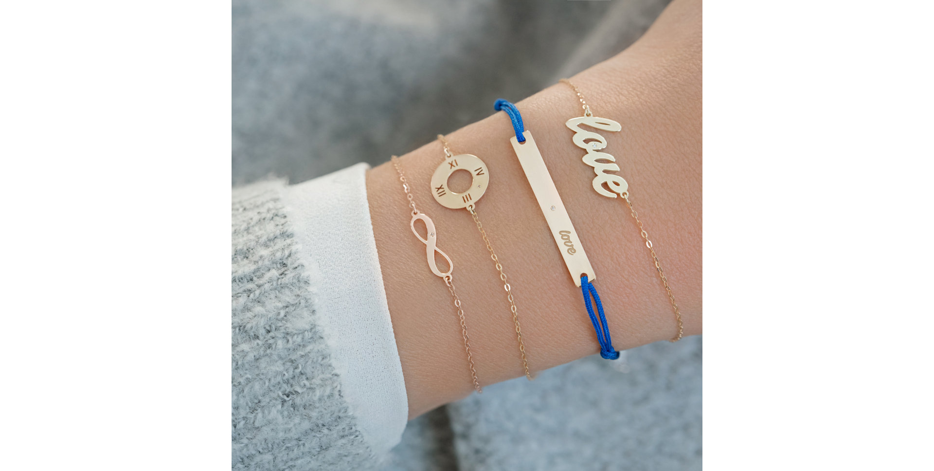 Náramek s diamantem Love