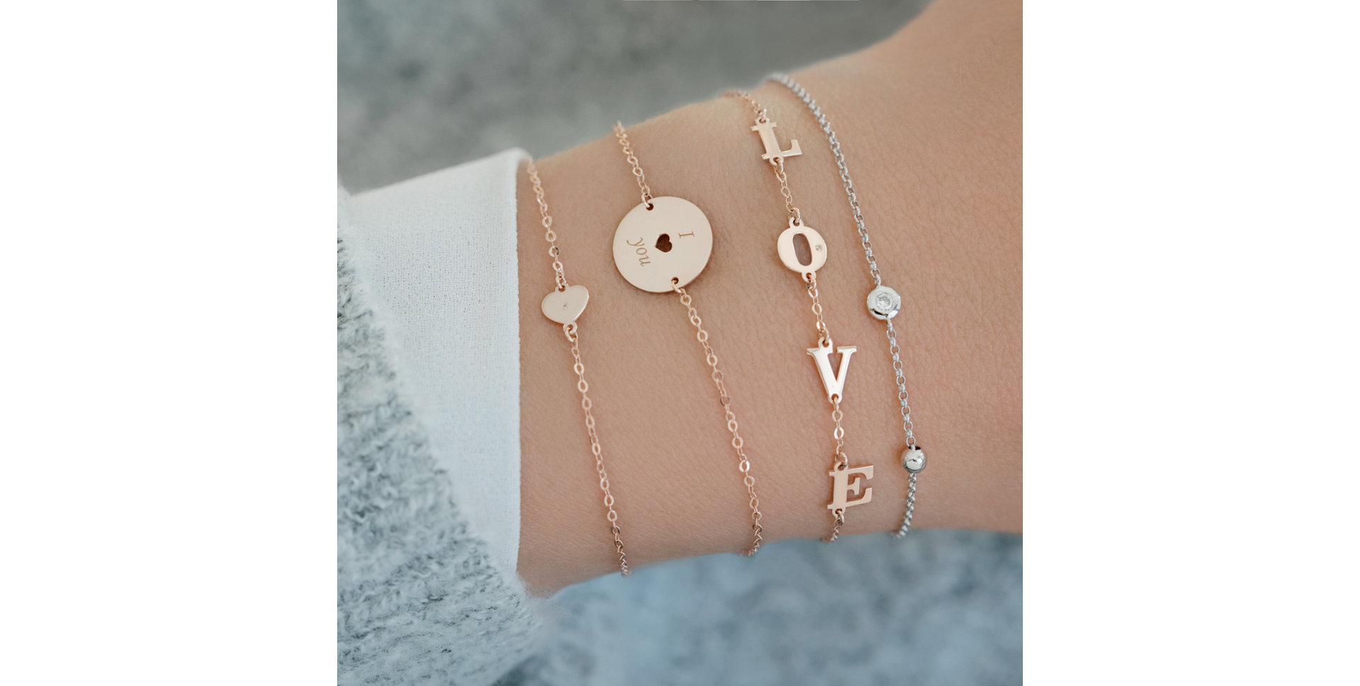 Náramek s diamantem Diamond Heart