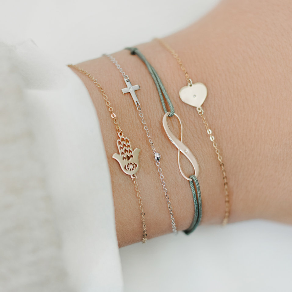 Náramek s diamantem Diamond Heart