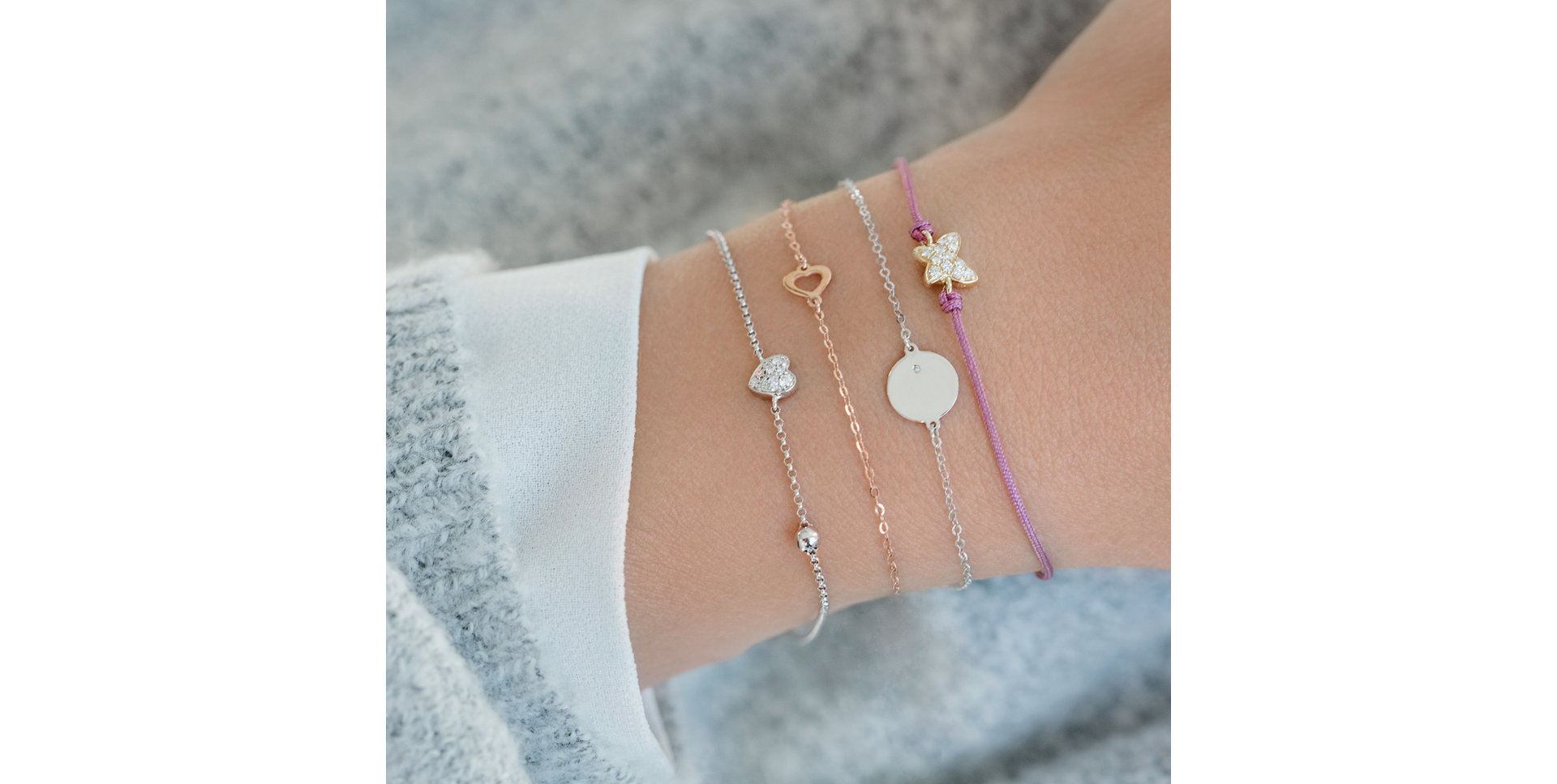 Náramek s diamantem One Heart