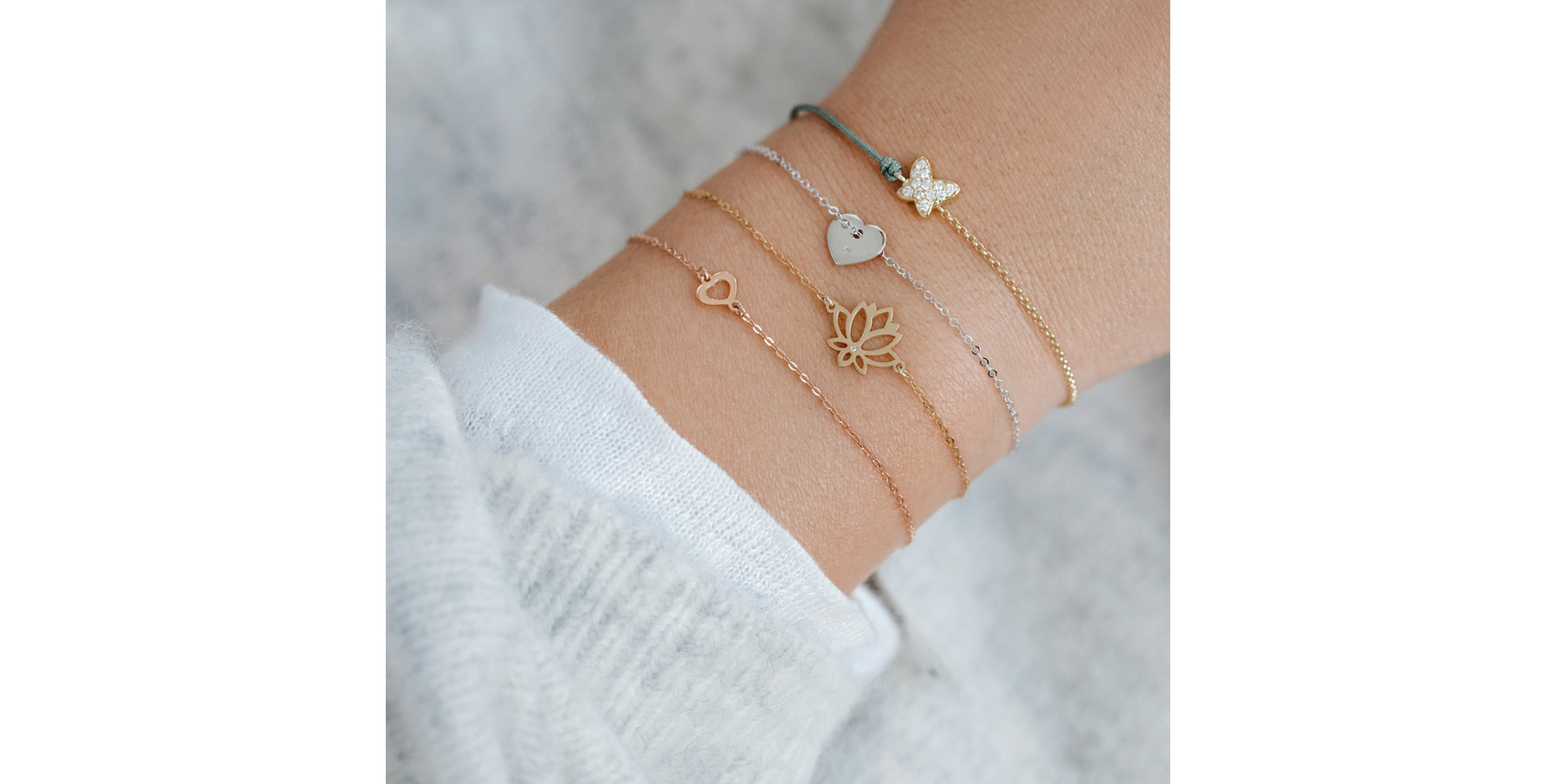 Náramek s diamantem One Heart