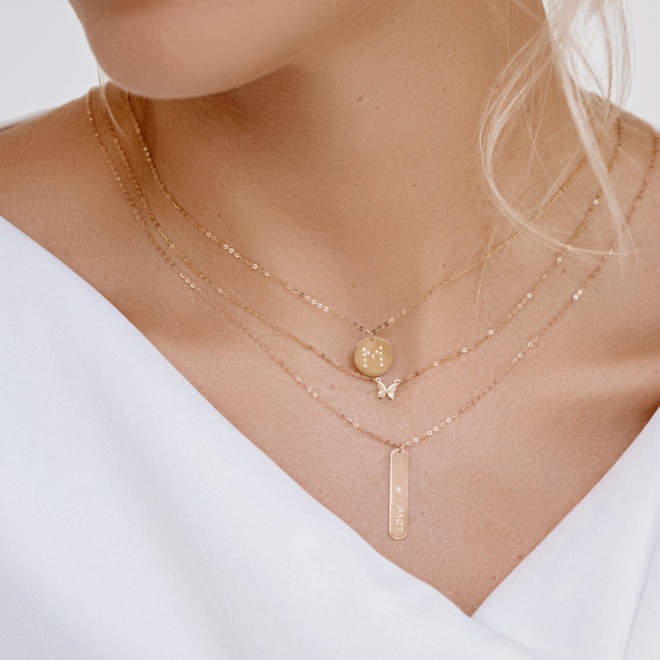 Náhrdelník s diamantem Extra Butterfly