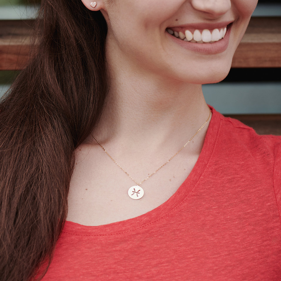 Náhrdelník s diamantem Pisces