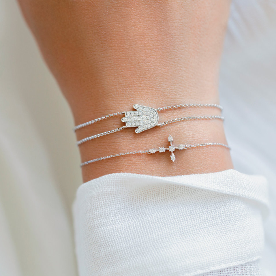 Náramek s diamanty Sparkling Cross