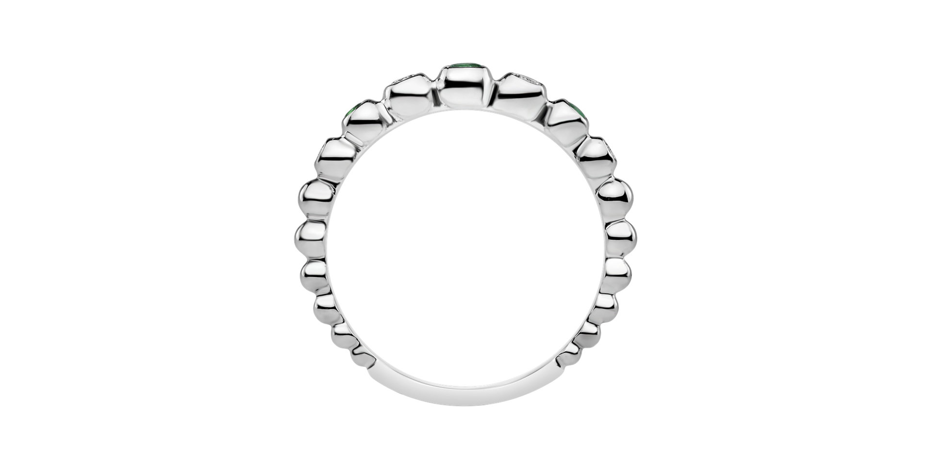 Prsten s diamanty a smaragdy Shiny Dots