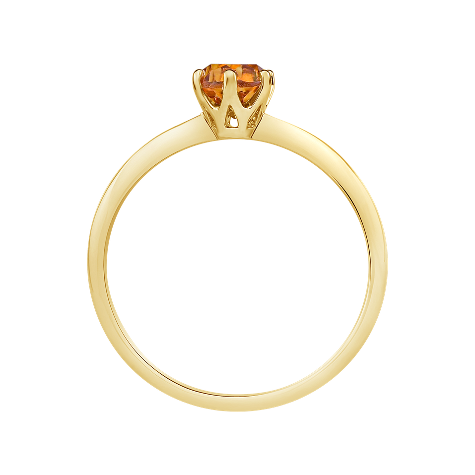 Prsten s citrínem madeira Bonbon