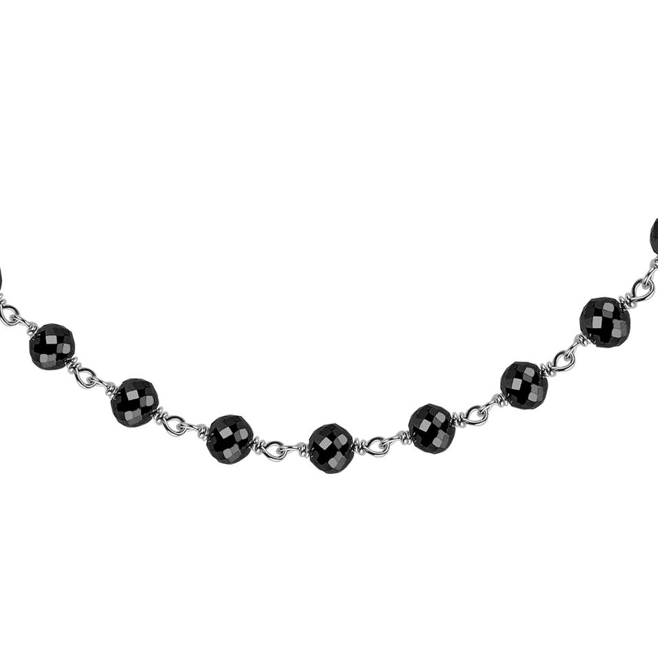 Náramek s černými diamanty Dark Melody