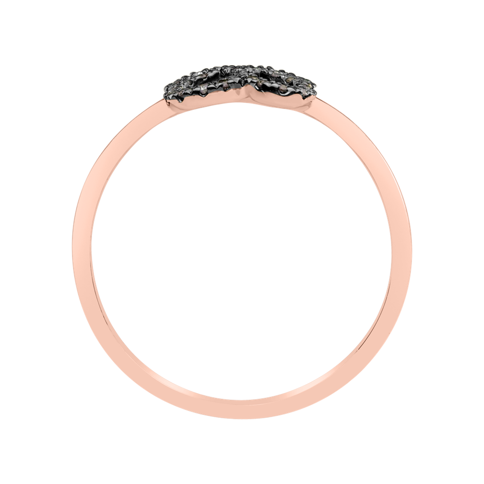 Prsten s hnědými diamanty Glamour