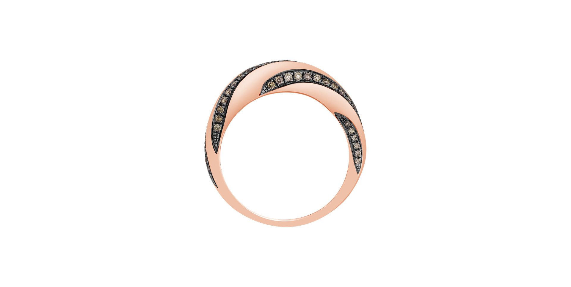 Prsten s hnědými diamanty Royal Impression