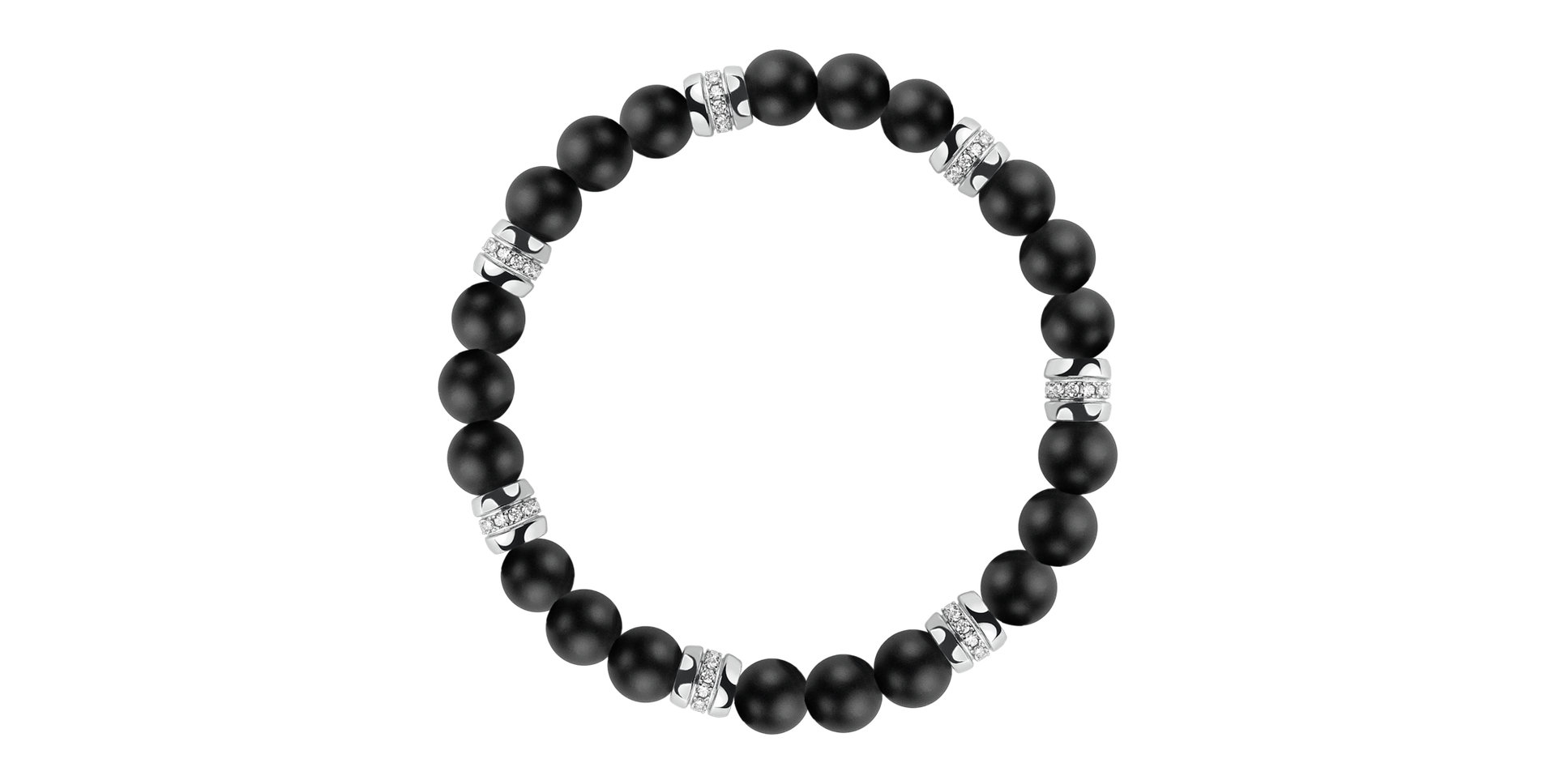 Náramek s diamanty a acháty Neverending Style