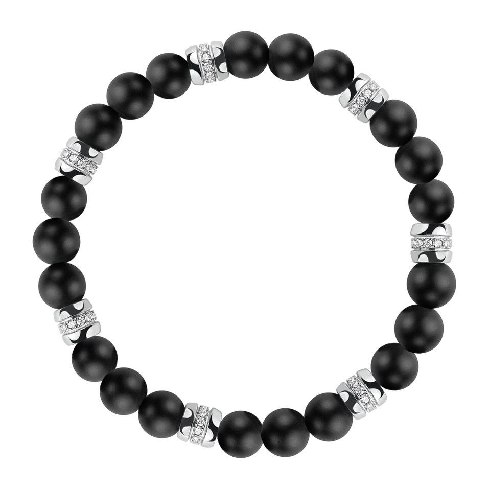 Náramek s diamanty a acháty Neverending Style