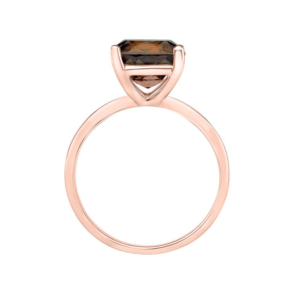 Prsten se smoky quartzem Bonbon