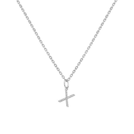 Přívěsek s diamanty Line Glitter  X