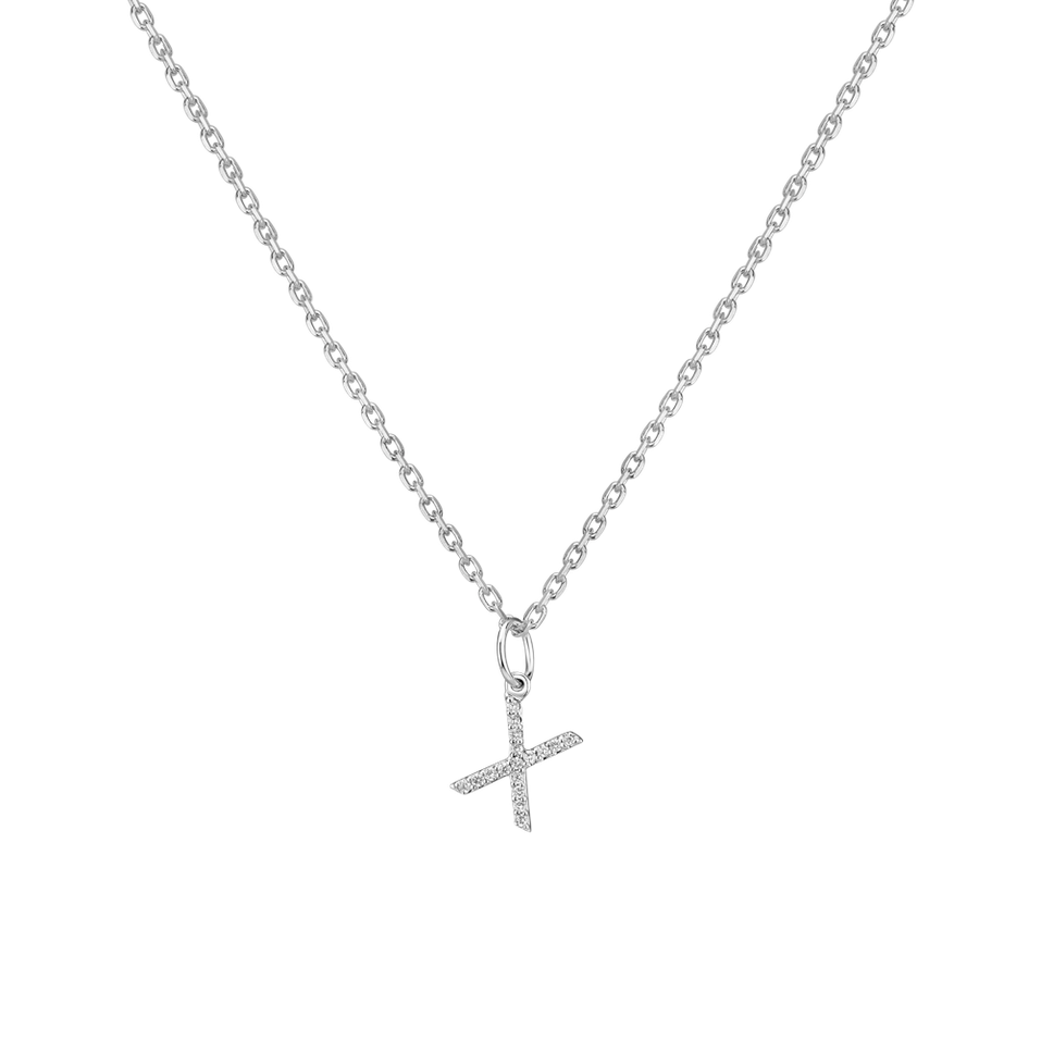 Přívěsek s diamanty Line Glitter  X