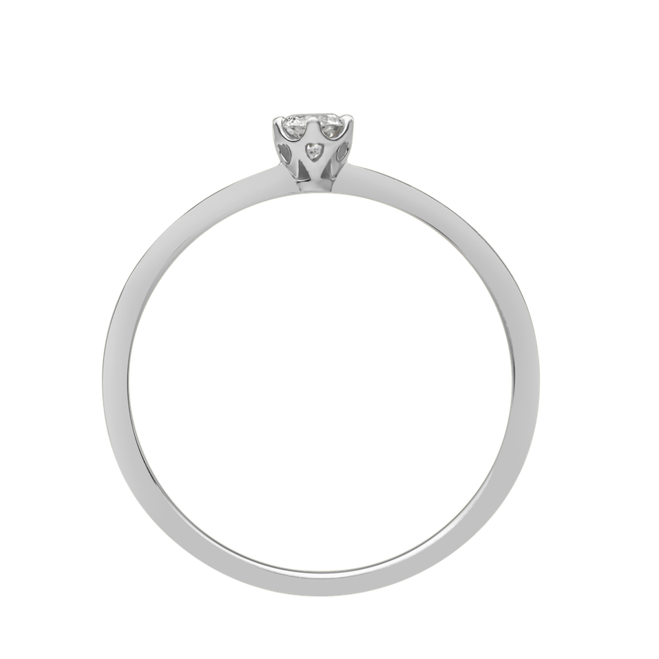 Prsten s diamantem Flowering Love