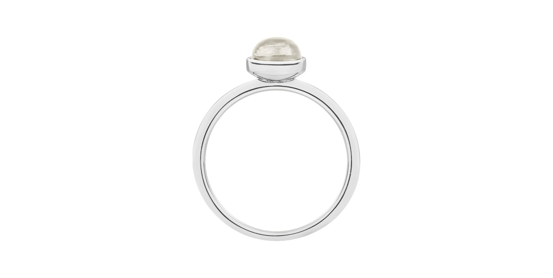 Prsten s bílým měsíčním kamenem Bonbon