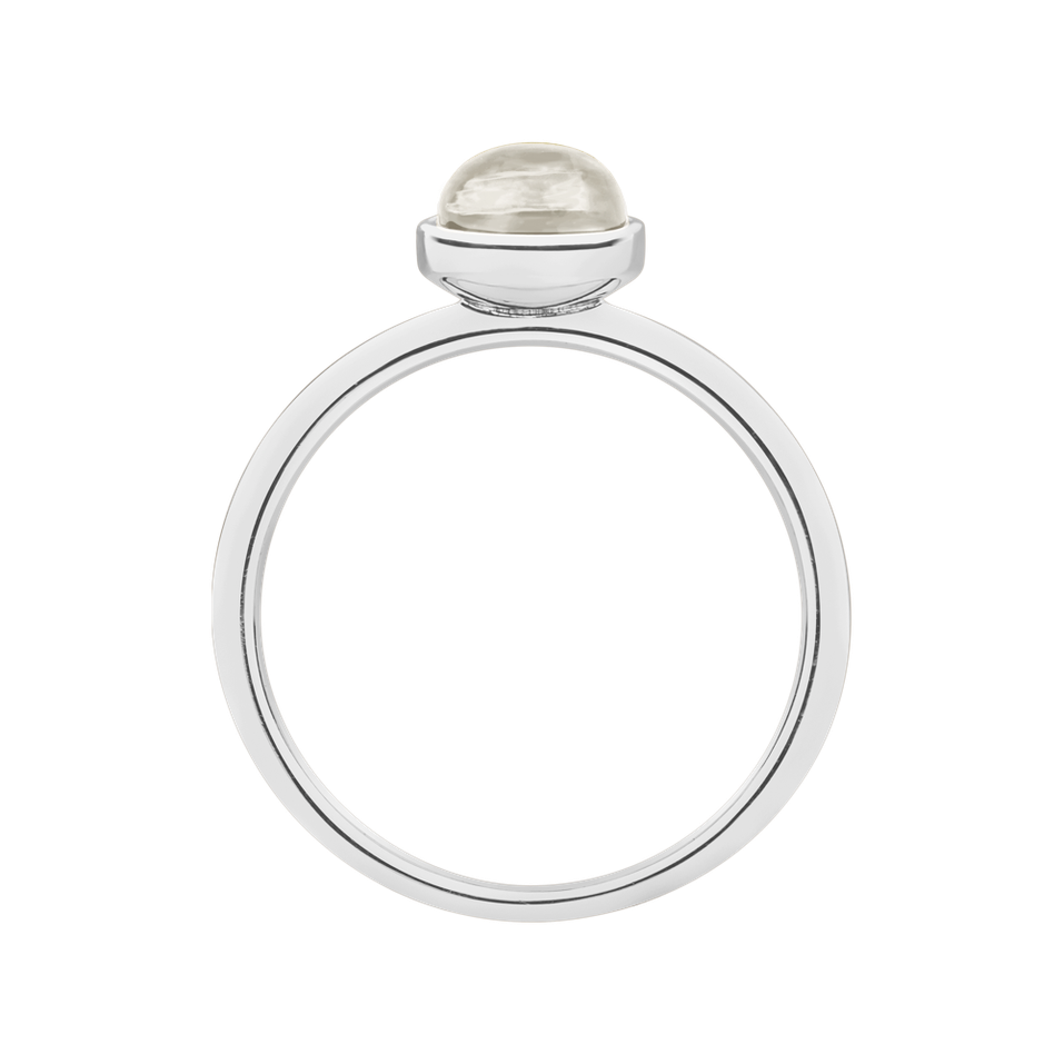 Prsten s bílým měsíčním kamenem Bonbon