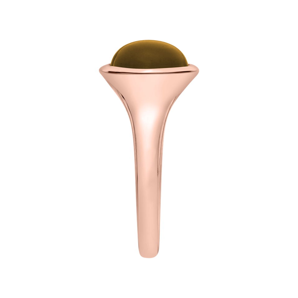 Prsten s cognac quartzem Bonbon