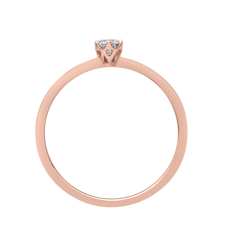 Prsten s diamantem Flowering Love