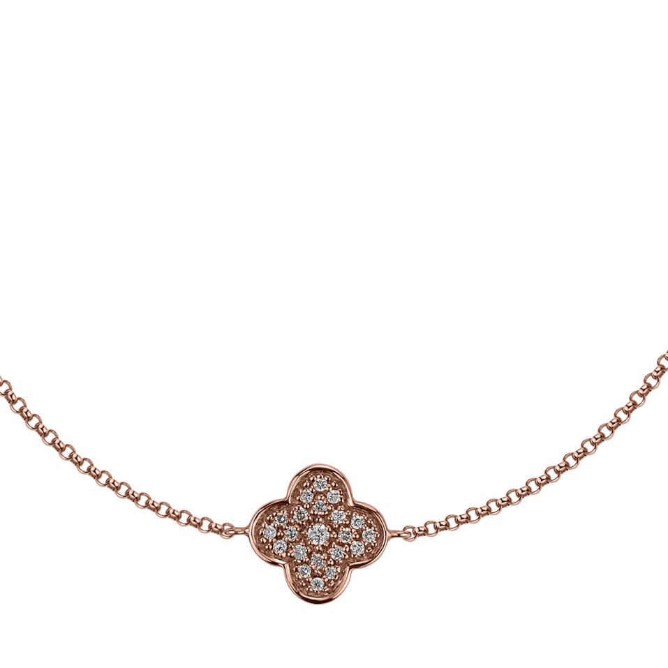 Náramek s diamanty Shiny Clover