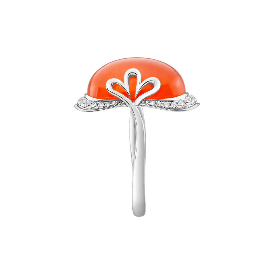 Prsten s karneolem a diamanty Glorious Gem