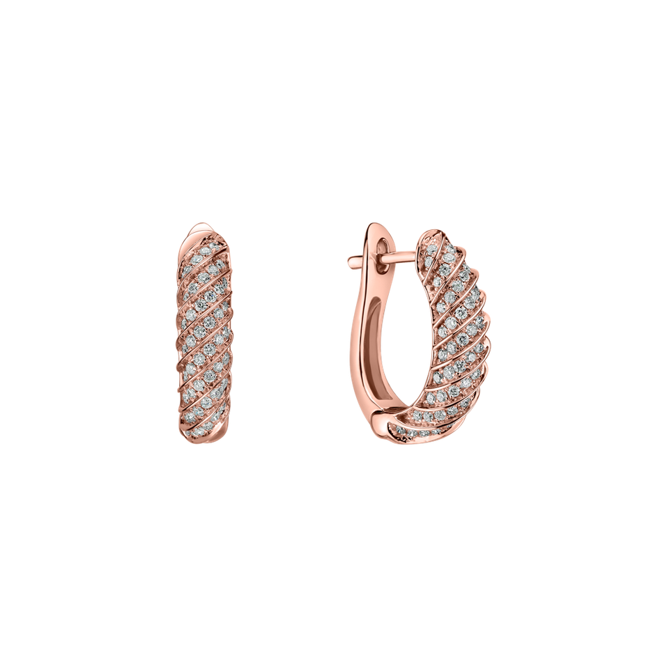 Náušnice s diamanty Spiral of affection