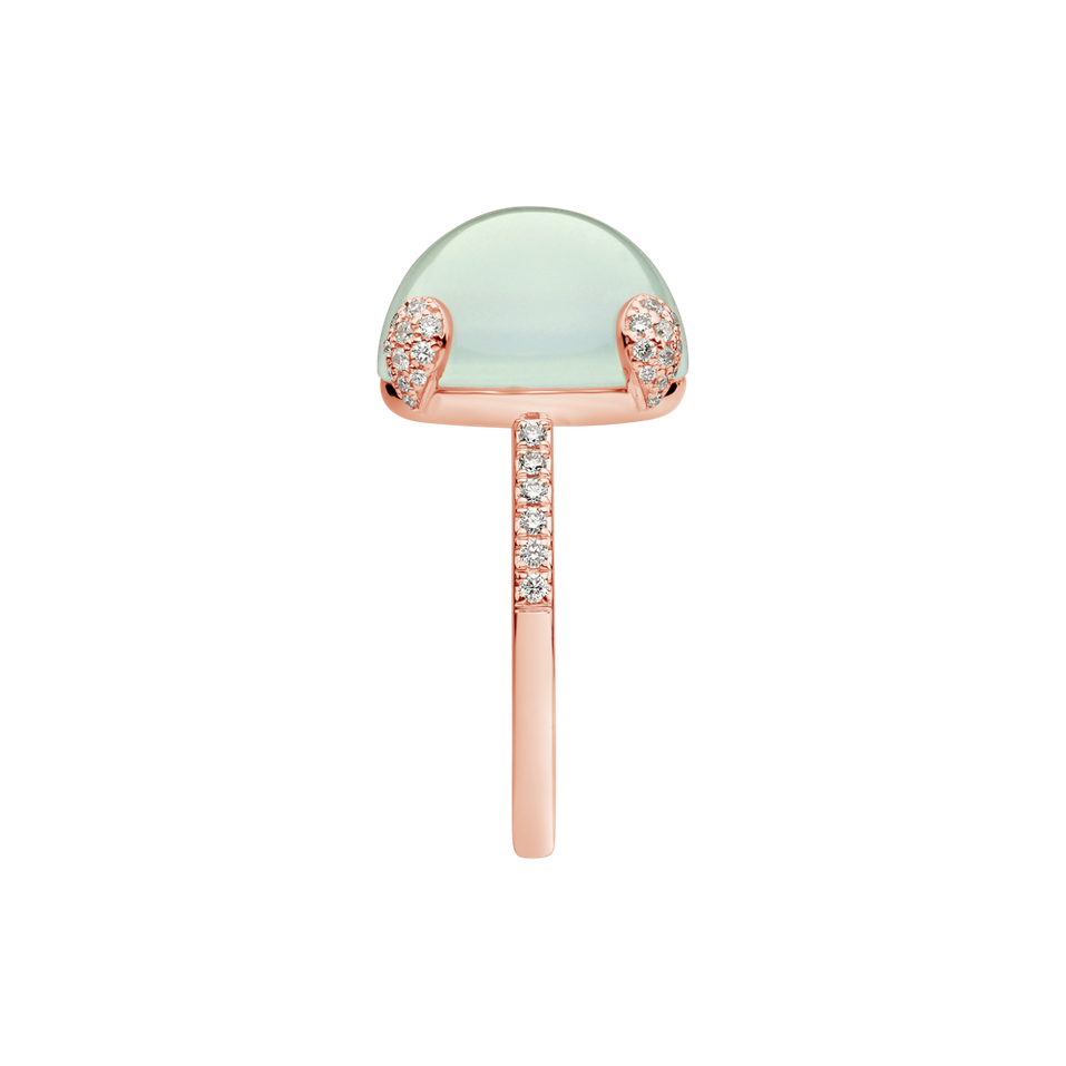 Prsten s chalcedonem a diamanty Divine Drop