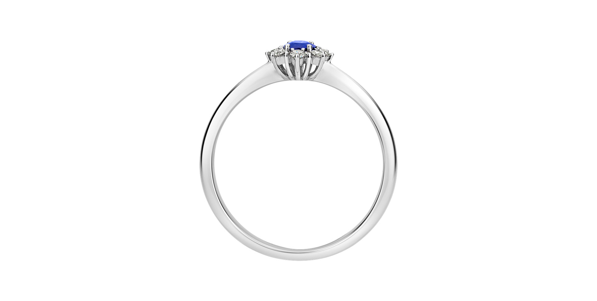 Prsten s diamanty a tanzanitem Princess