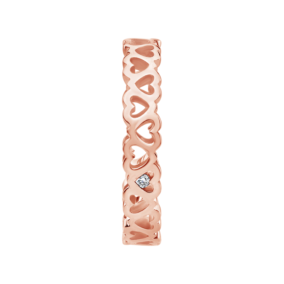 Prsten s diamantem Love Contour