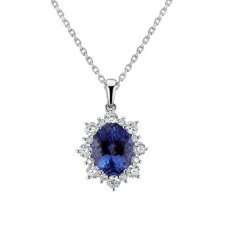 Přívěsek s diamanty a tanzanitem Princess
