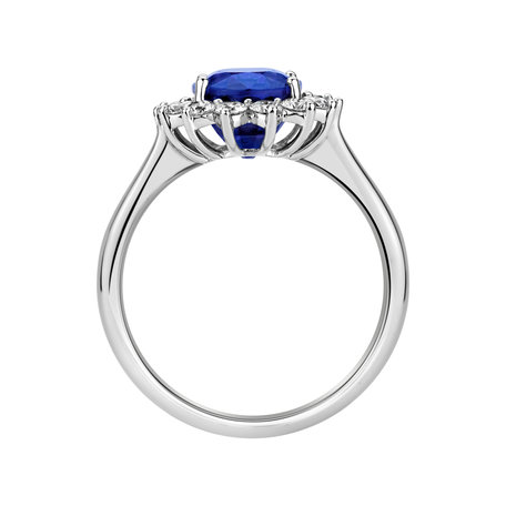 Prsten s tanzanitem a diamanty Princess