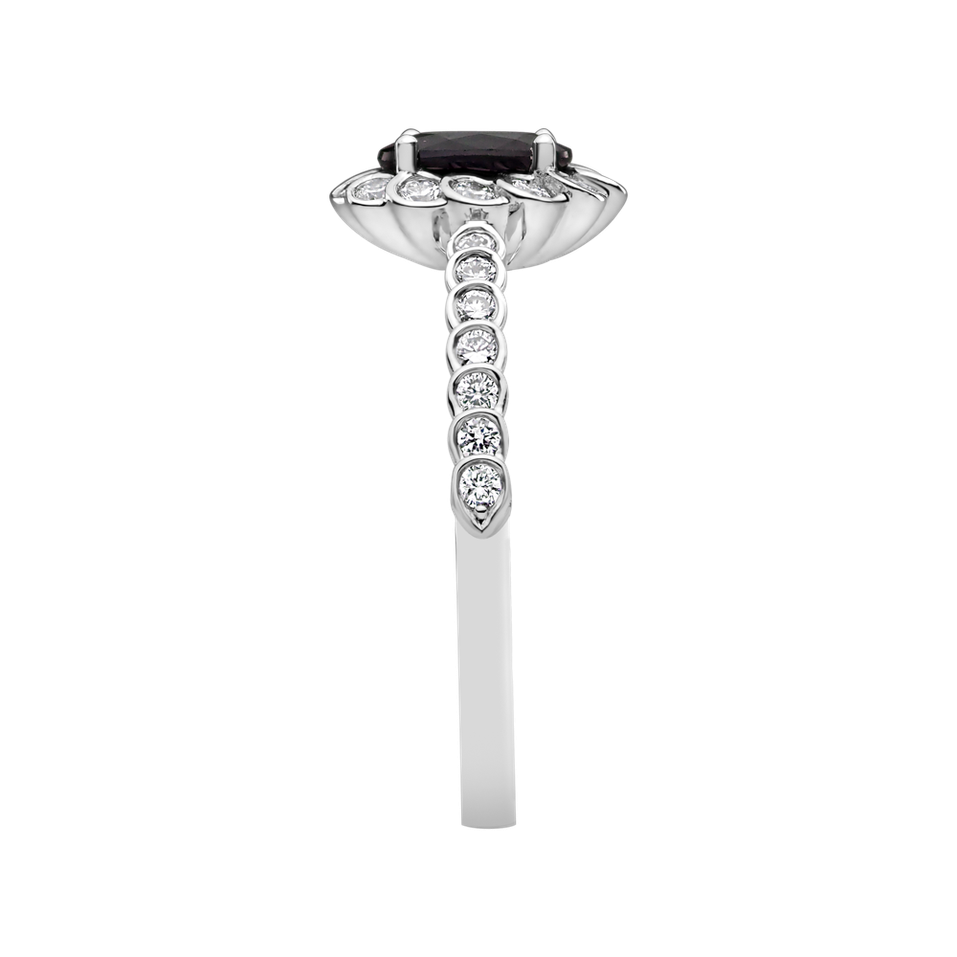 Prsten s diamanty a safírem Glamour Princess