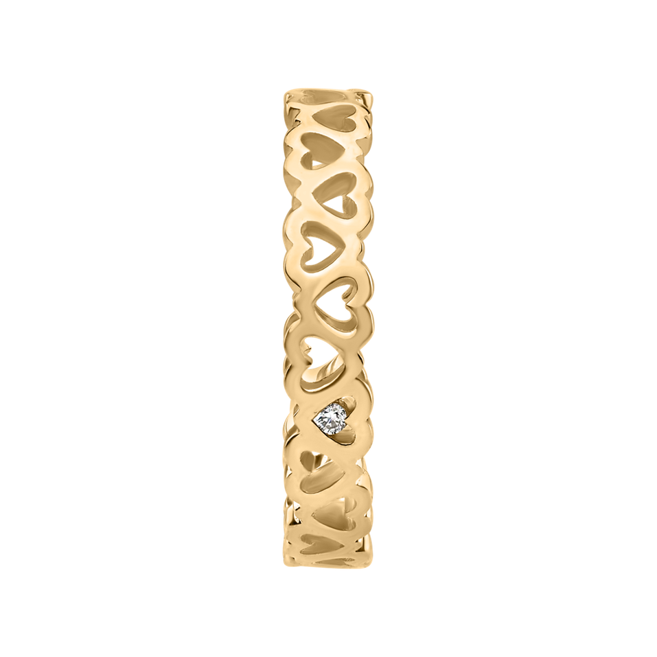 Prsten s diamantem Love Contour