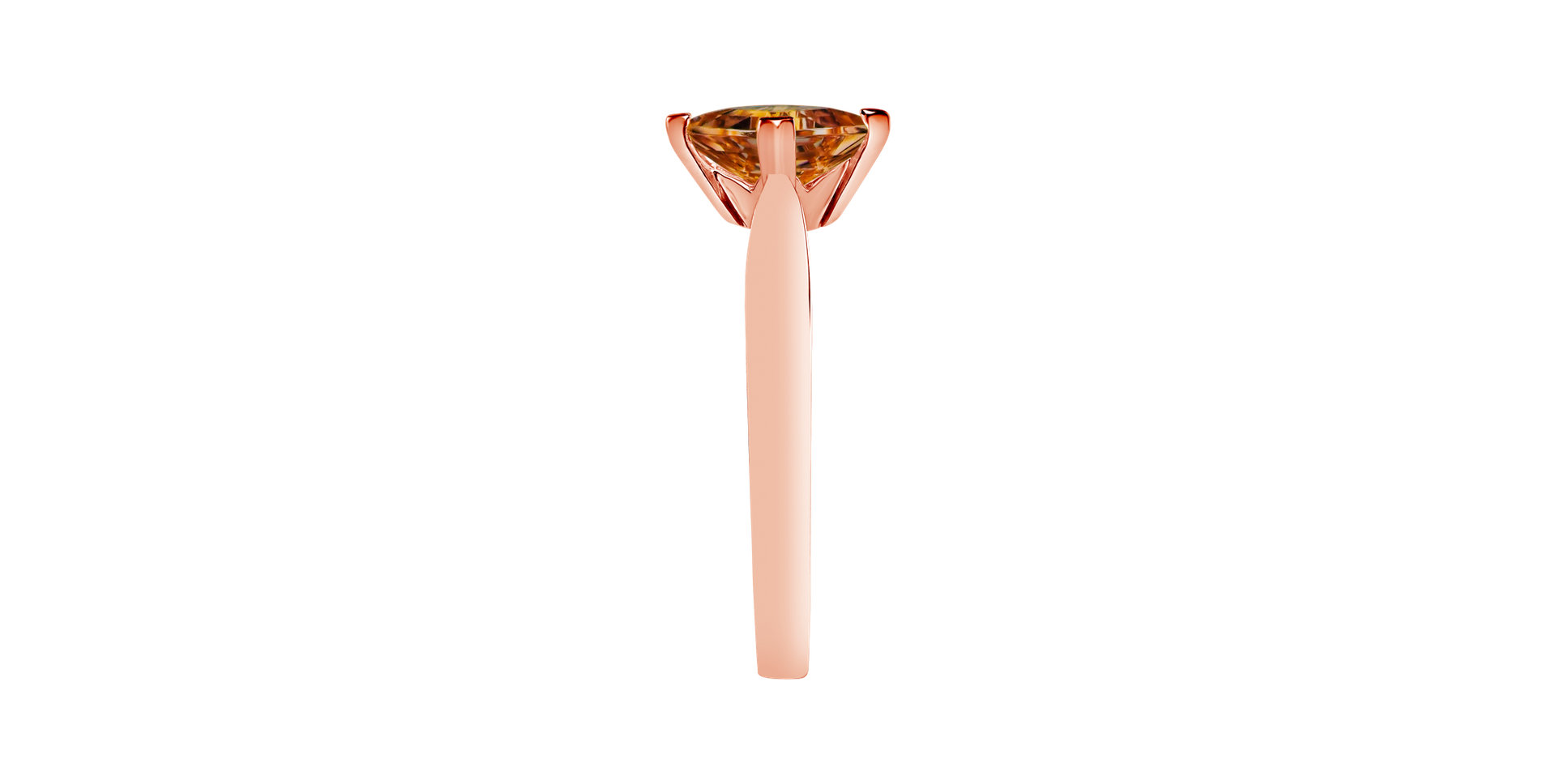 Prsten s citrínem madeira Bonbon