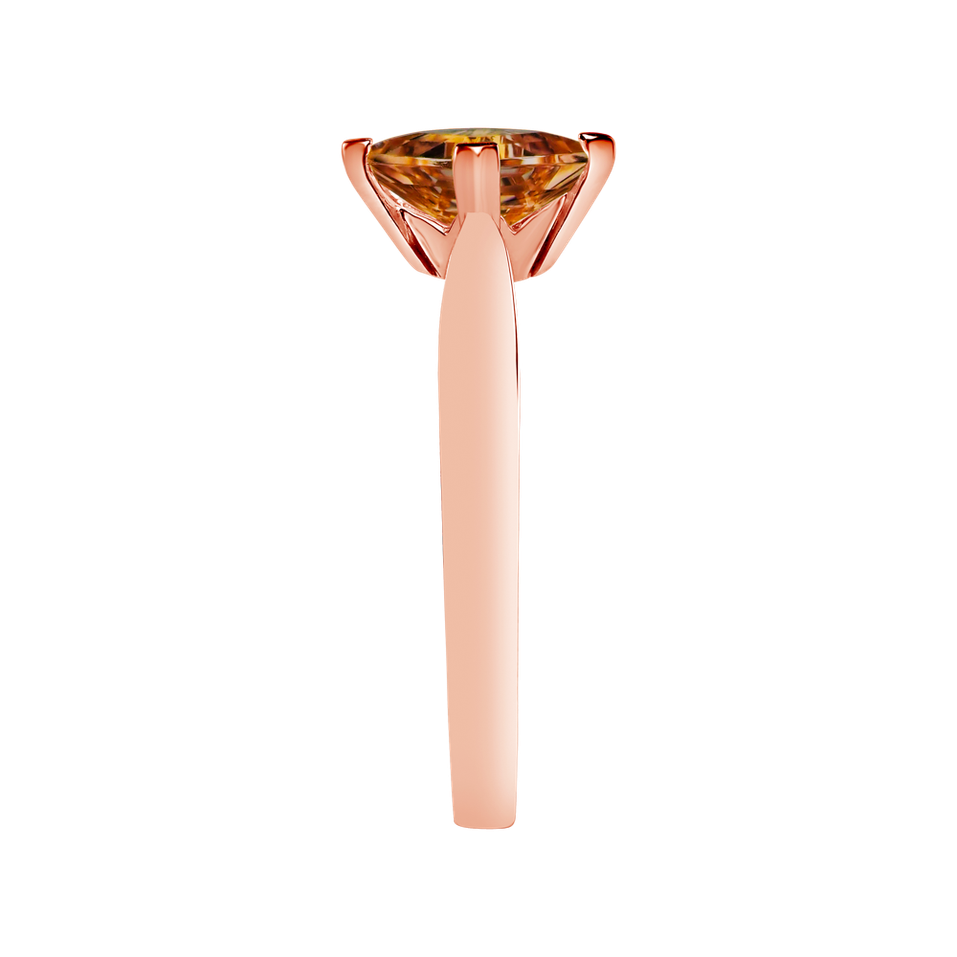 Prsten s citrínem madeira Bonbon