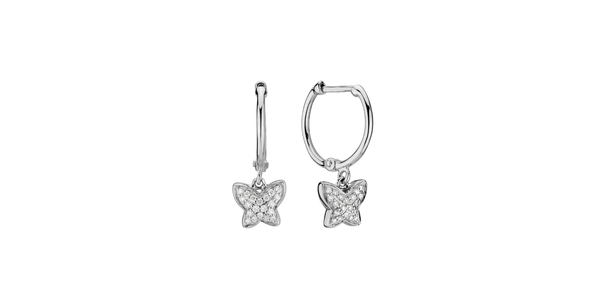 Náušnice s diamanty Amazing Butterfly