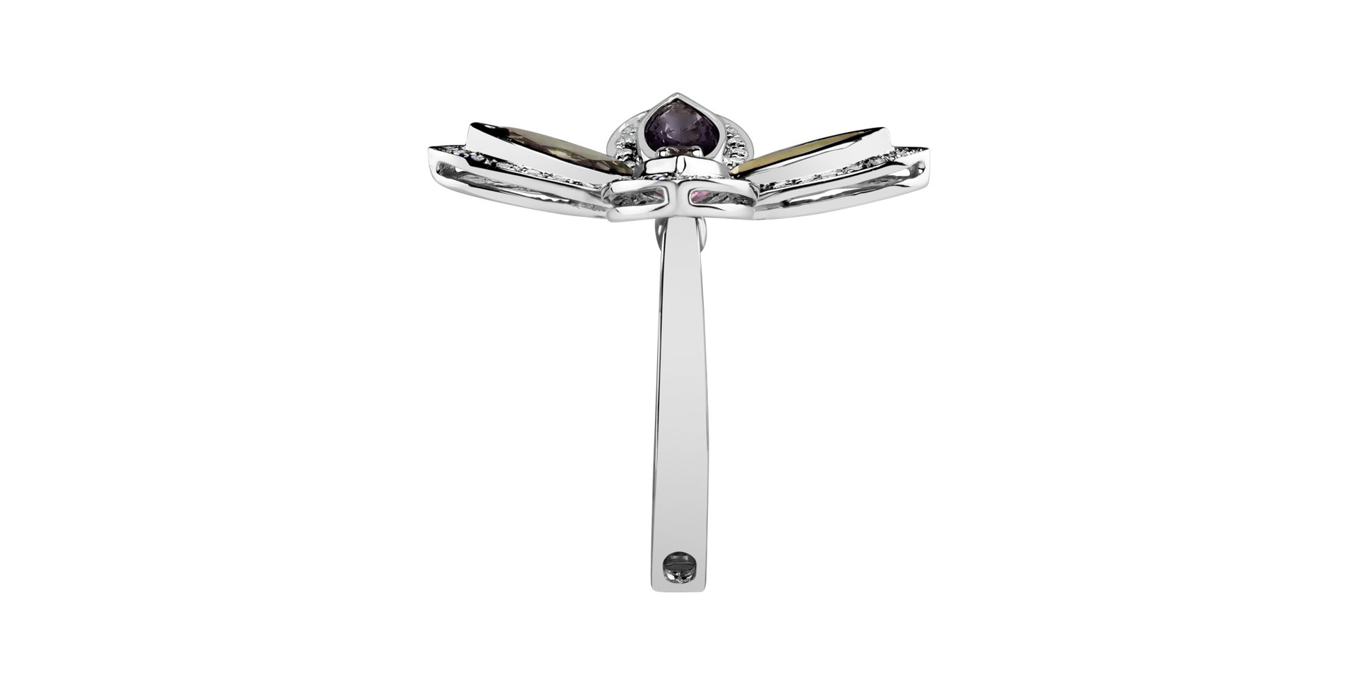 Prsten s diamanty a safíry Blooming Beauty