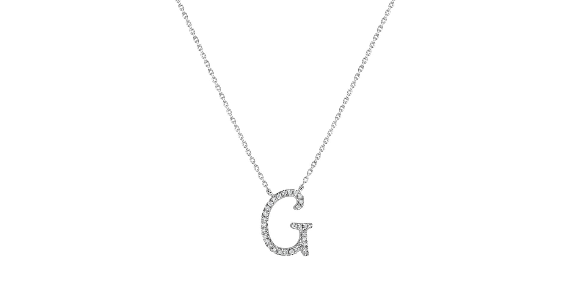 Náhrdelník s diamanty Curly Glitter G