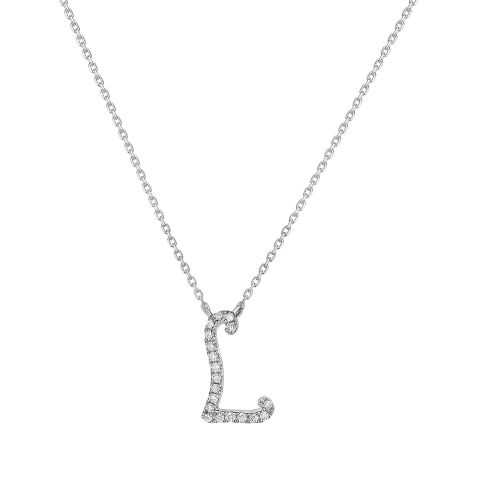 Náhrdelník s diamanty Curly Glitter L