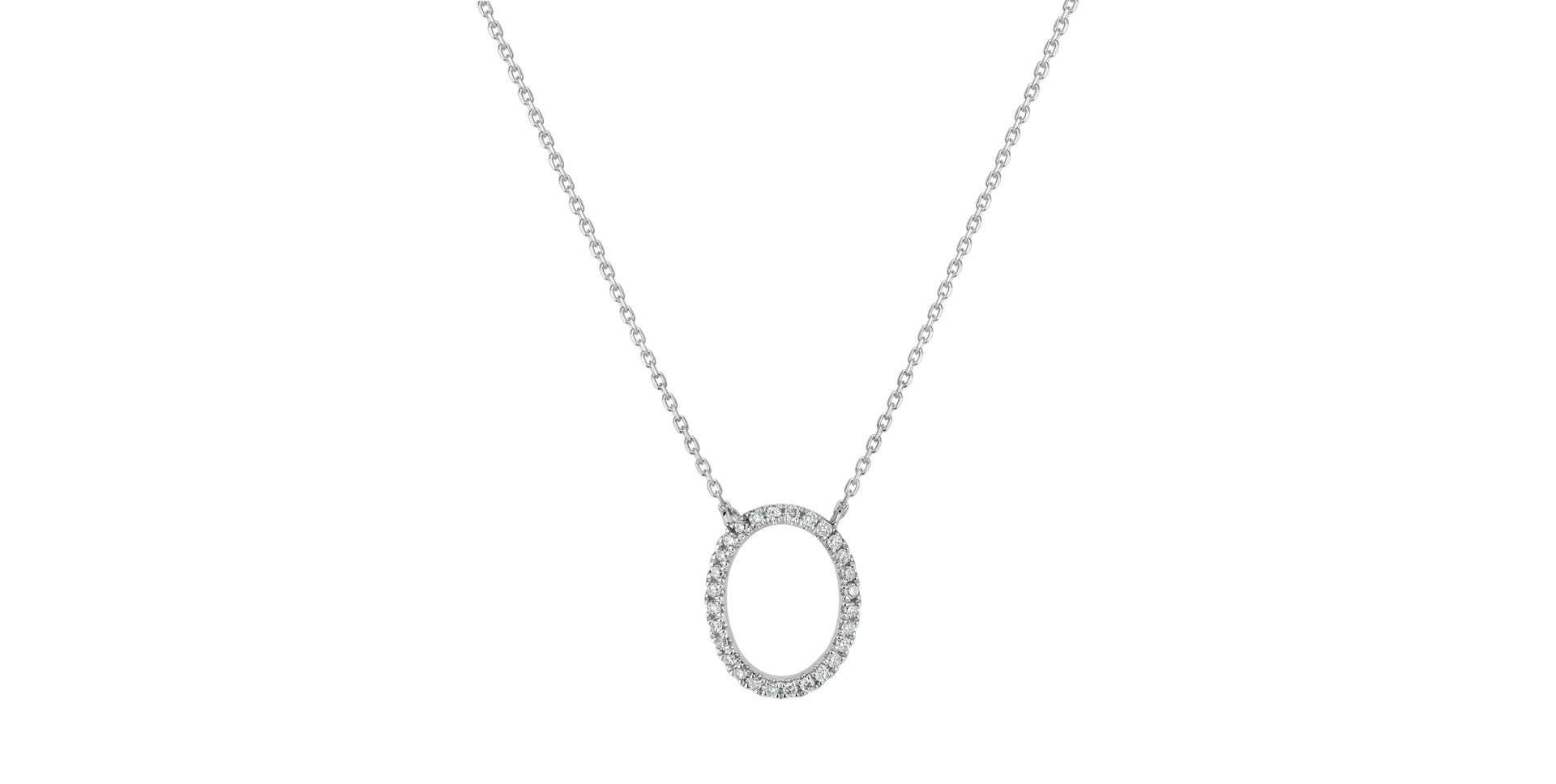 Náhrdelník s diamanty Curly Glitter O