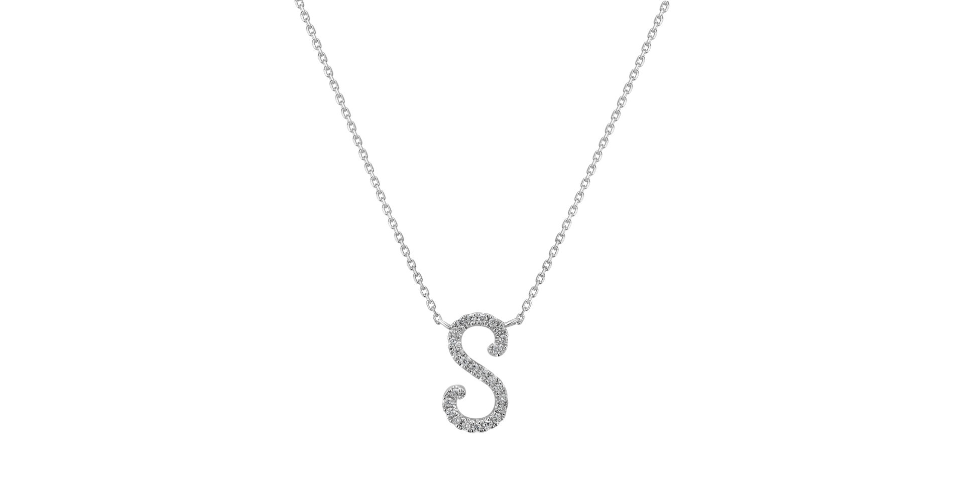 Náhrdelník s diamanty Curly Glitter S
