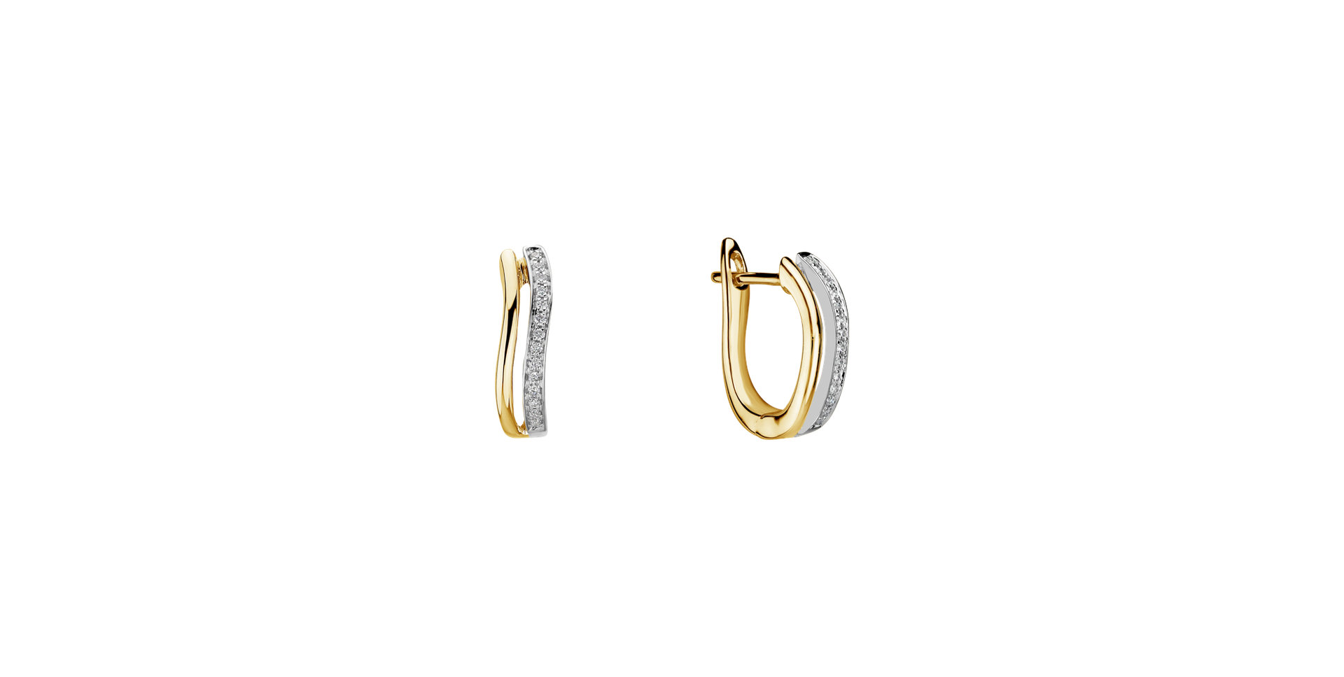 Náušnice s diamanty Brilliant Waves