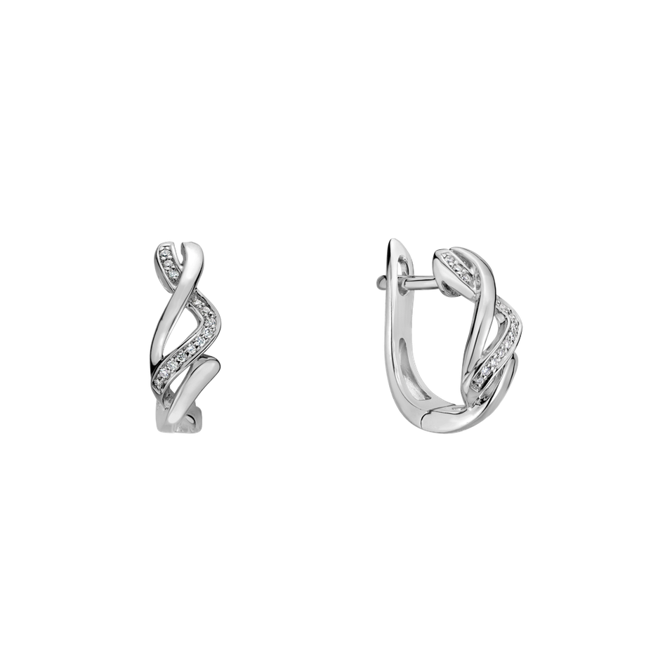 Náušnice s diamanty Joyful Ribbon