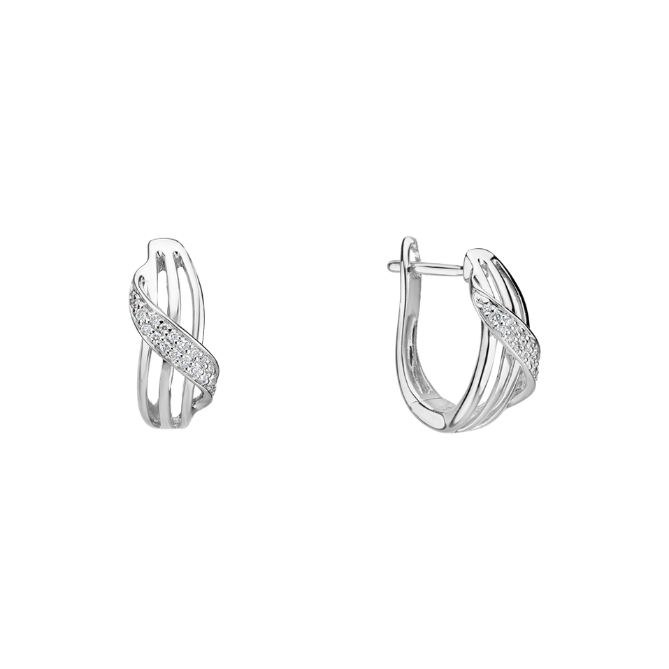 Náušnice s diamanty Essential Wave