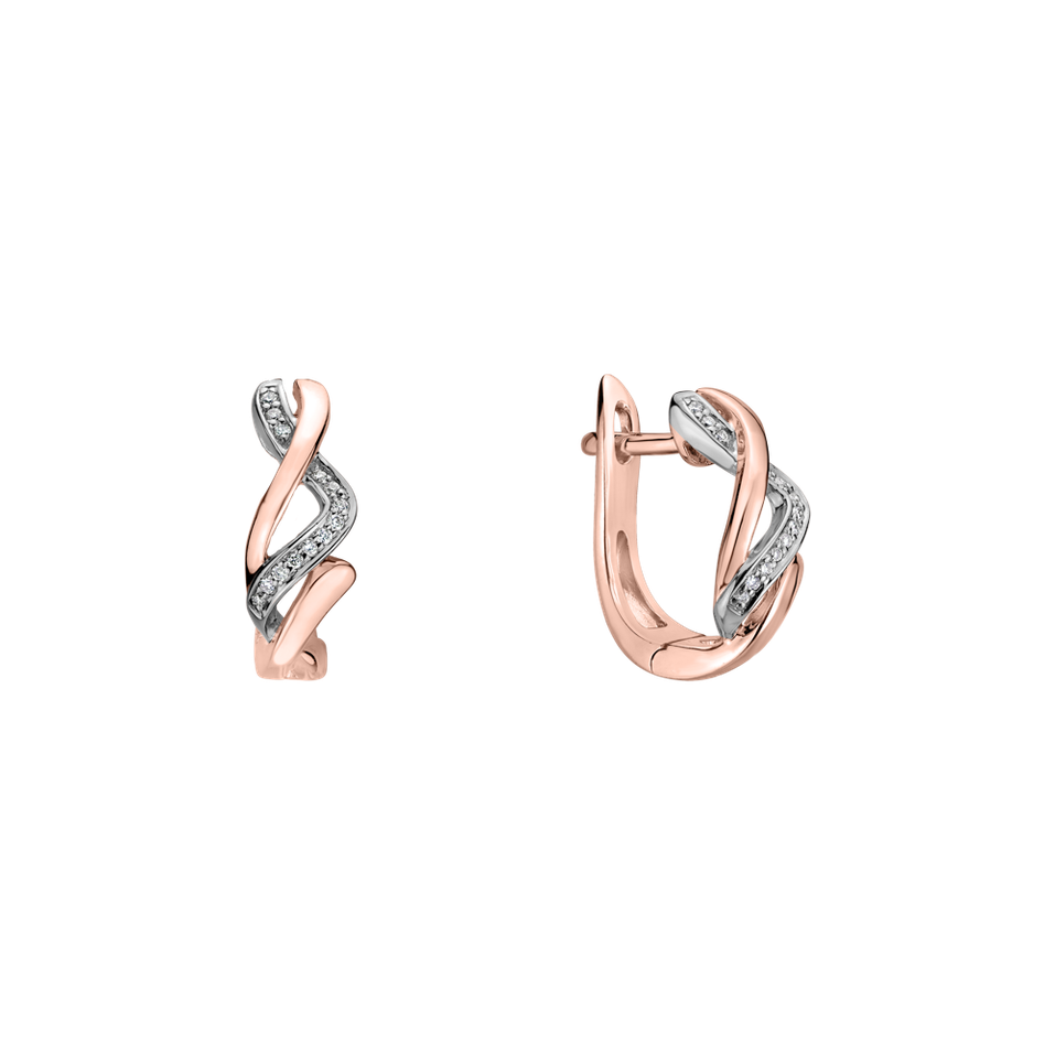 Náušnice s diamanty Joyful Ribbon