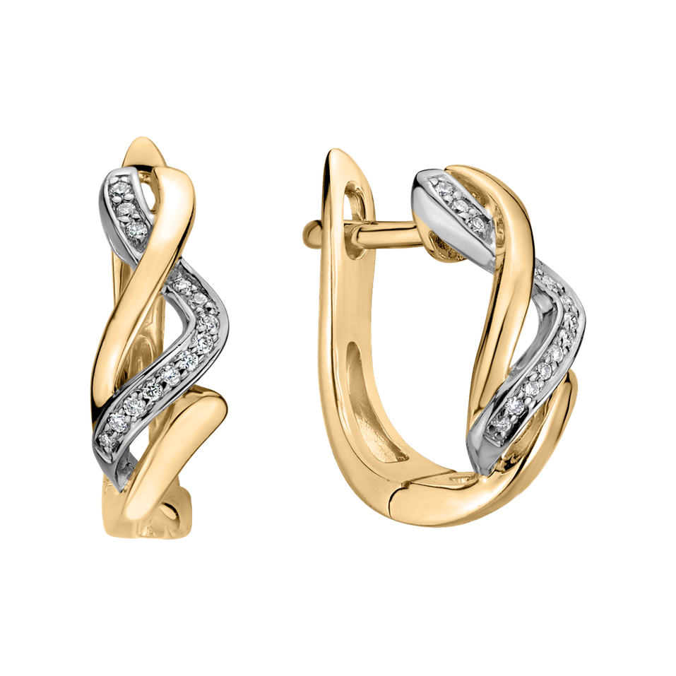 Náušnice s diamanty Joyful Ribbon