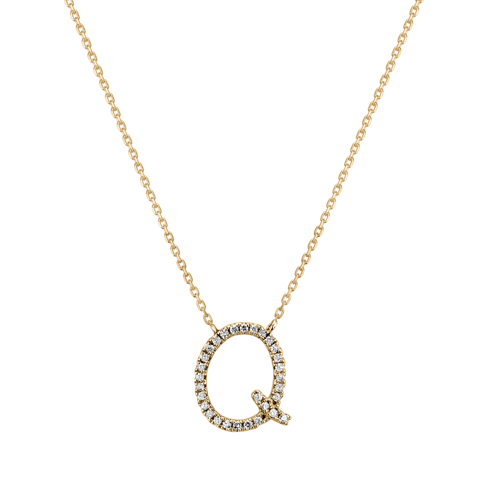 Náhrdelník s diamanty Curly Glitter Q